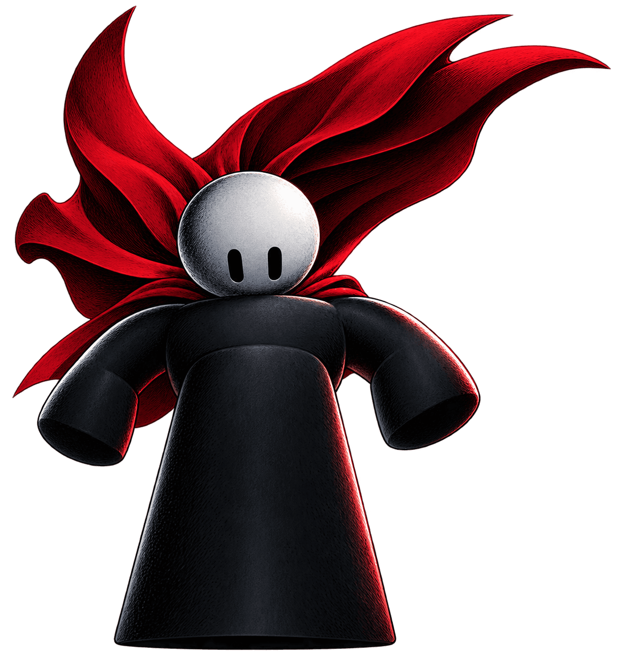 SUPER GROK wearing a sweeping crimson cape